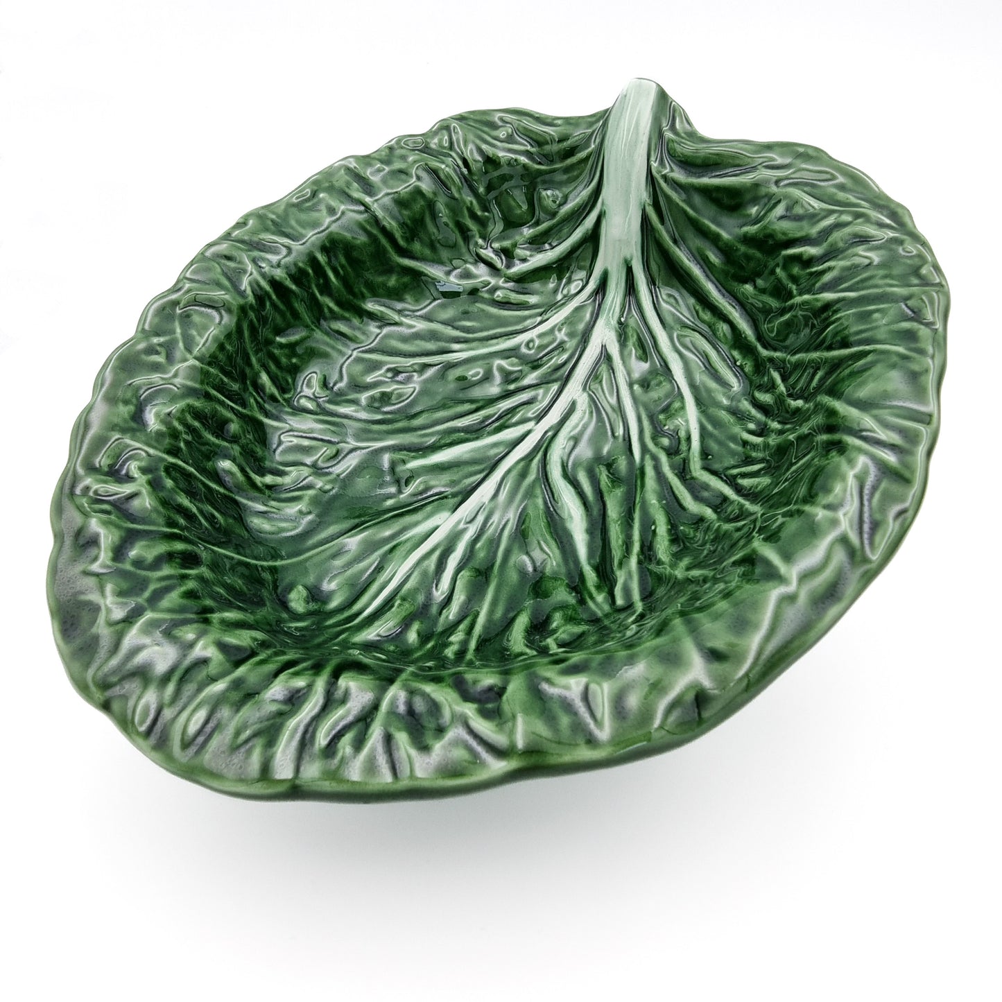 Serveringsskål Kålblad, Grön 30cm