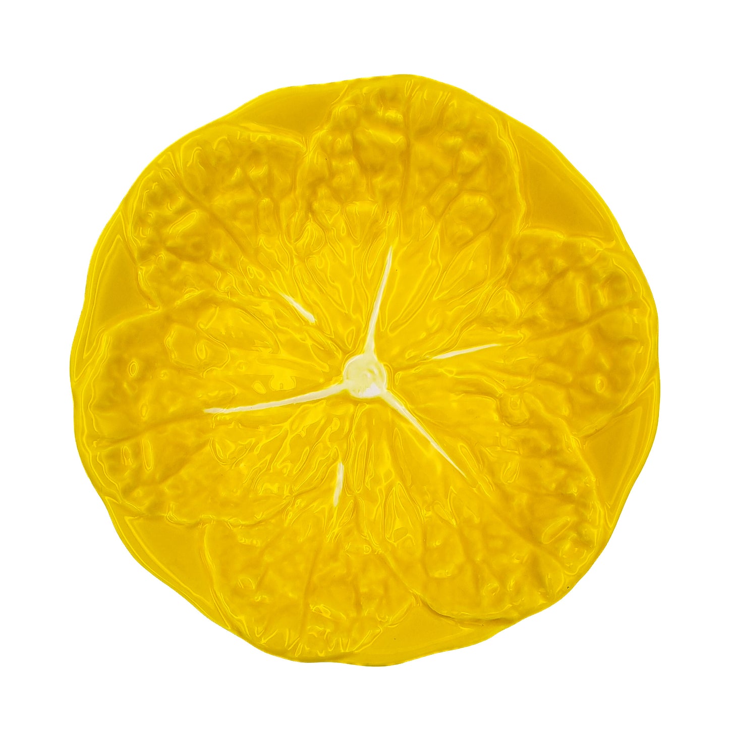 Uppläggninsskål Kålblad, Gul 24cm