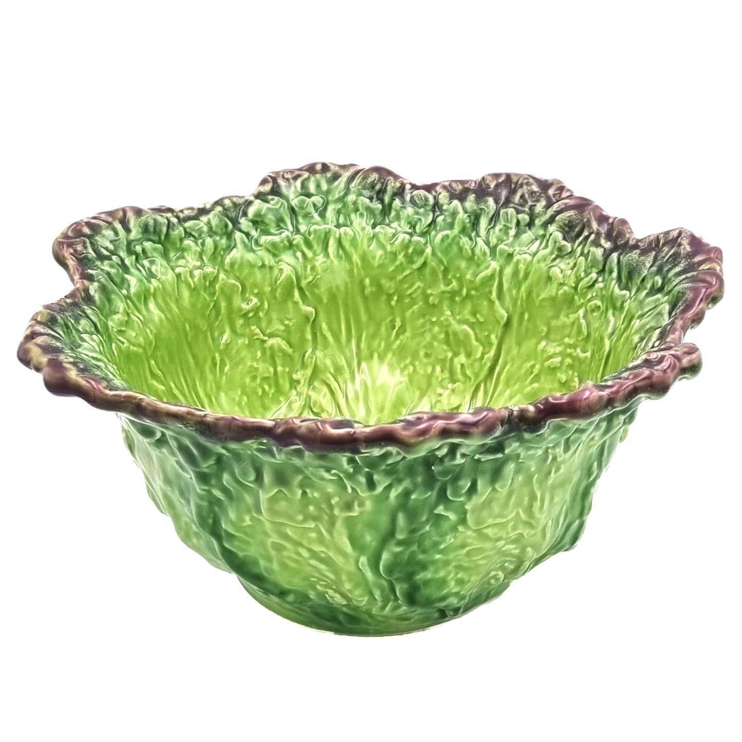 Salladsskål Salladsblad, limegrön med färgad kant