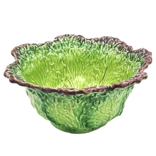 Salladsskål Salladsblad, limegrön med färgad kant