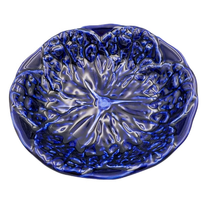 Uppläggningsskål Kålblad Kobolt 24cm