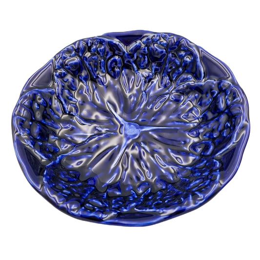 Uppläggningsskål Kålblad Kobolt 24cm