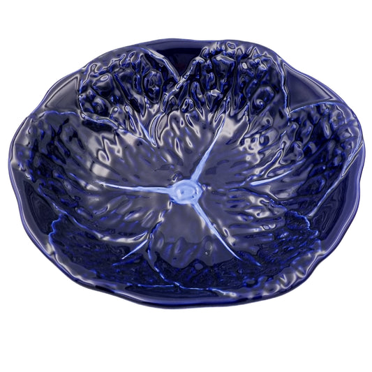 Uppläggningsskål Kålblad Kobolt 29cm
