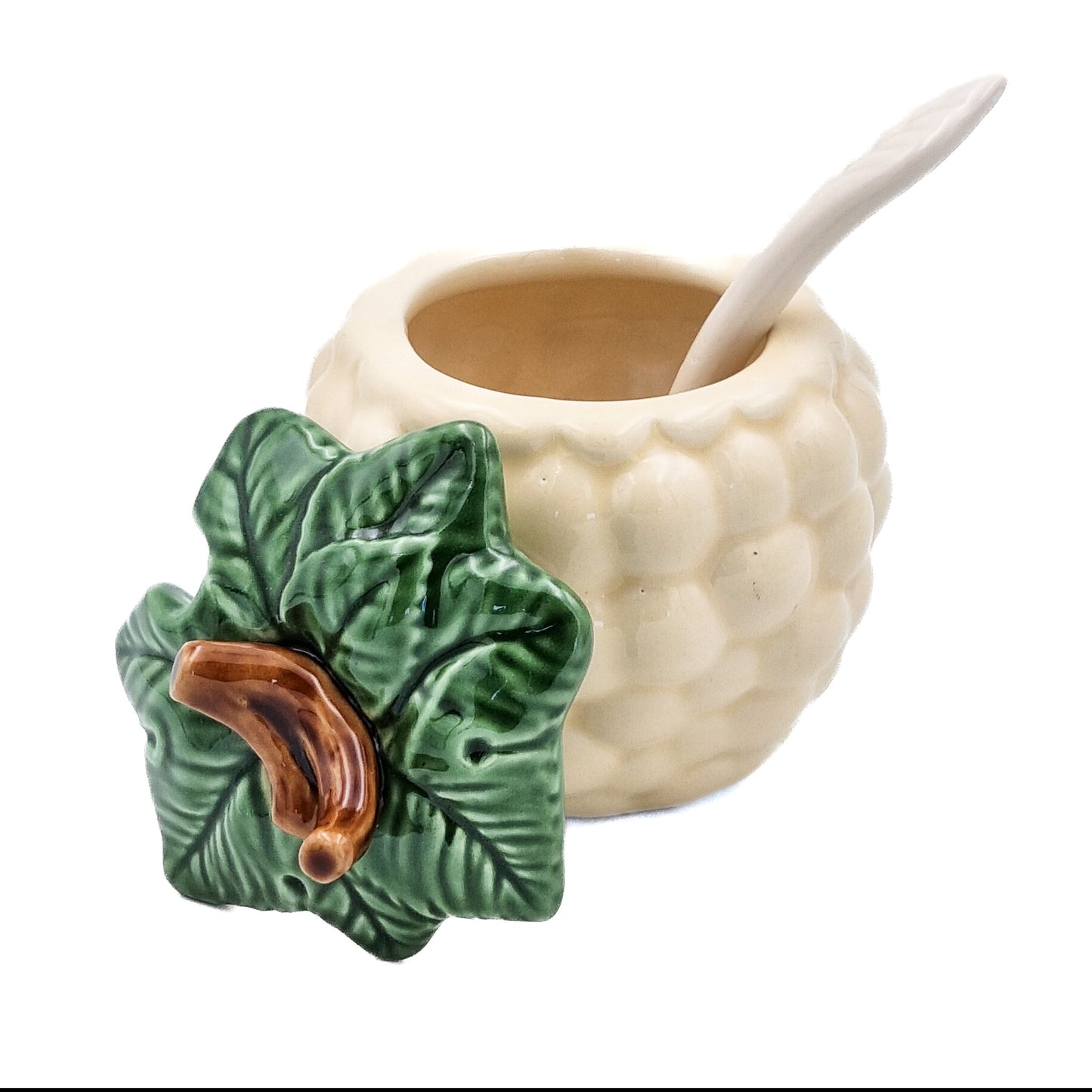 Socker/marmeladskål Druva Vit