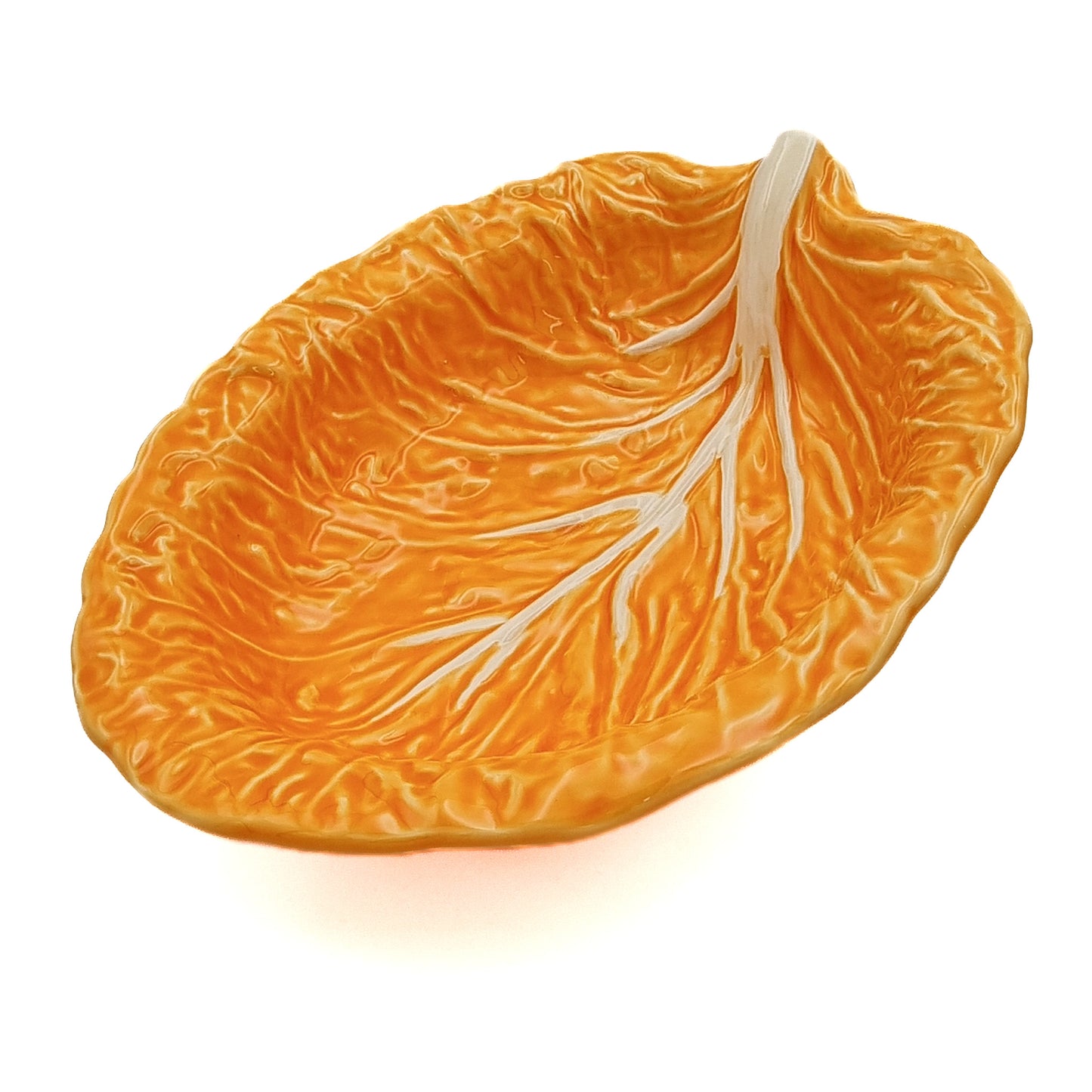 Serveringsskål Kålblad, Orange 30cm