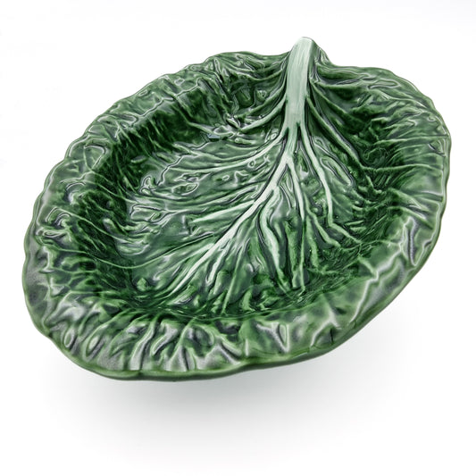 Serveringsskål Kålblad, Grön 30cm