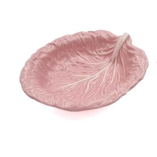 Serveringsskål Kålblad, Rosa 30cm