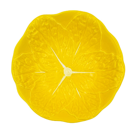 Uppläggninsskål Kålblad, Gul 29cm