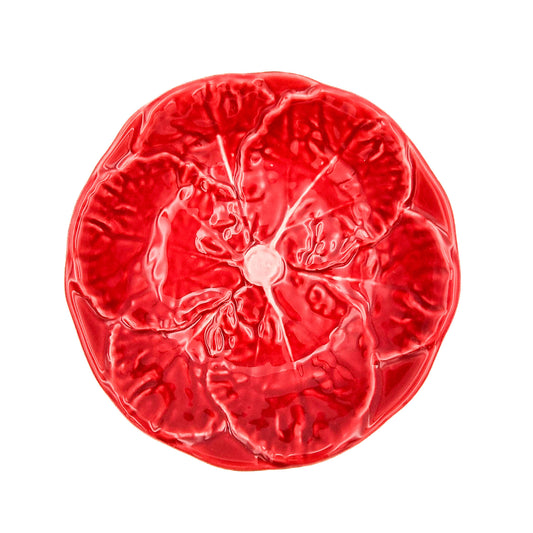 Uppläggninsskål Kålblad, Hallon 17,5cm