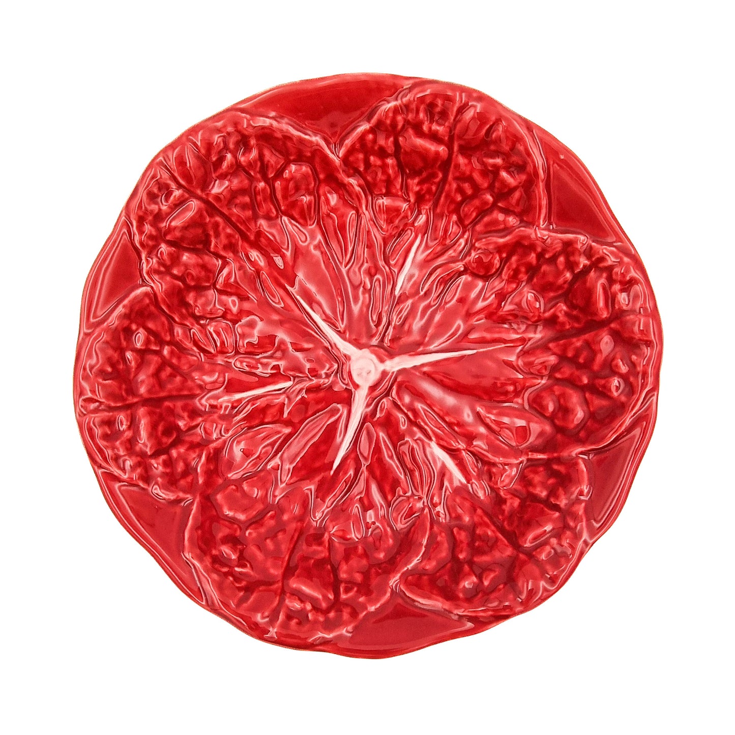 Uppläggningsskål Kålblad Hallon 24cm