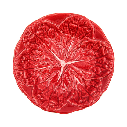Uppläggningsskål Kålblad Hallon 24cm